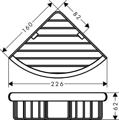 Кутовий кошик hansgrohe Logis Universal 41710000, хром 41710000 фото