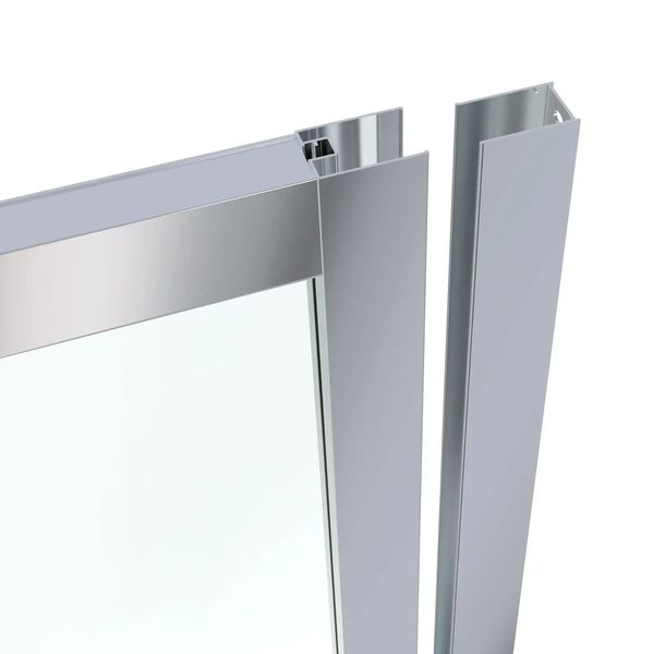 Двері для душової ніші EGER LEXO скляні розсувні трисекційні 195x120см прозорі 6мм профіль хром 599-812/1 599-812/1 фото