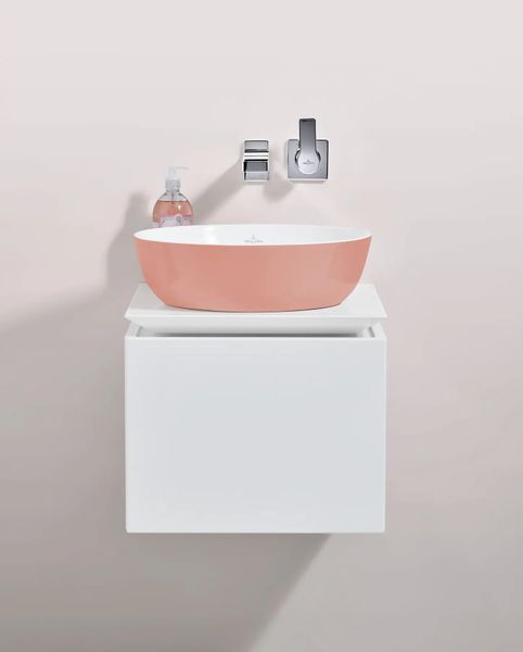 Раковина чаша накладная на тумбу для ванны 430мм x 430мм VILLEROY&BOCH ARTIS розовый круглая 417943BCT0 417943BCT0 фото
