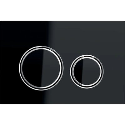 Кнопка слива для инсталляции GEBERIT Sigma21 стеклянная двойная глянцевая черная 115.884.SJ.1 115.884.SJ.1 фото