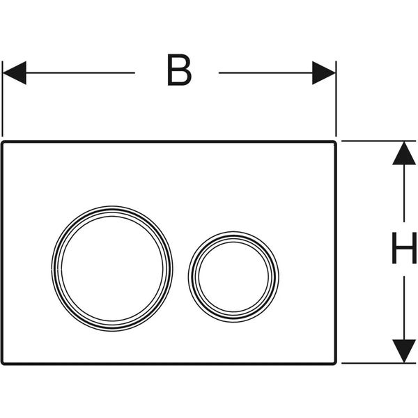 Кнопка зливу для інсталяції GEBERIT Sigma21 скляна подвійна глянцева чорна 115.884.SJ.1 115.884.SJ.1 фото
