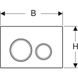 Кнопка зливу для інсталяції GEBERIT Sigma21 скляна подвійна глянцева чорна 115.884.SJ.1 115.884.SJ.1 фото 2