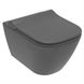 Унітаз підвісний безобідковий сірий VOLLE SOLO із сидінням з мікроліфтом 13-55-111Grey 13-55-111Grey фото 1