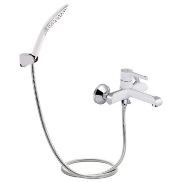 Змішувач для ванни Qtap Grand (з душовим гарнітуром) QTGRAWCR006 Chrome/White SD00039611 фото