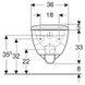 Унитаз подвесной Geberit SELNOVA Rimfree, овальная, полузакрытая форма с сид. дюр. медл. под. Click2Clean 501.750.00.1 фото 3