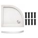 Піддон для душової кабіни EGER SMC 599-9090R fullset 90x90x15см напівкруглий композитний без сифону білий 599-9090R fullset фото 3