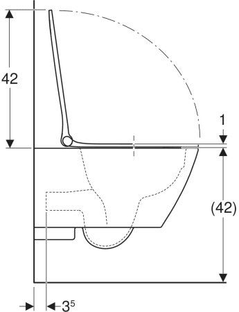 Унитаз подвесной безободковый белый GEBERIT Smyle Square с сиденьем с микролифтом 500.685.01.1 500.685.01.1 фото