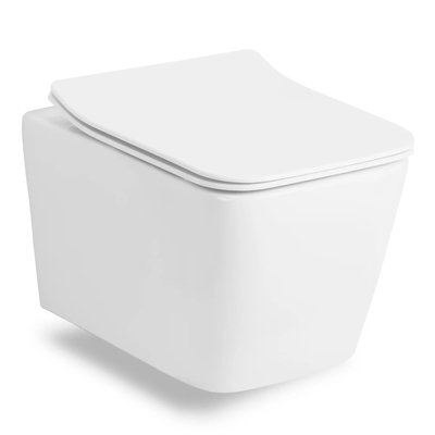 Унітаз підвісний безобідковий білий VOLLE LIBRA із сидінням з мікроліфтом 13-41-160 13-41-160 фото