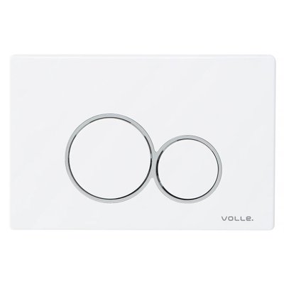 Кнопка зливу для інсталяції VOLLE VISO EVO пластикова подвійна глянцева біла 222124 222124 фото