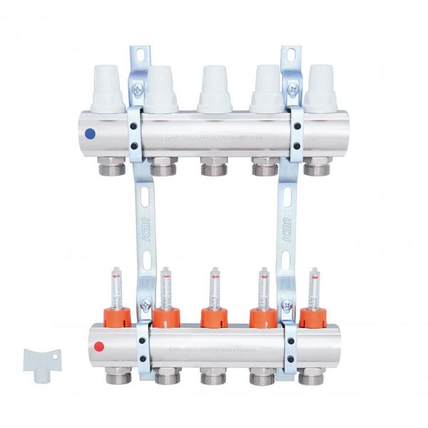Коллектор Icma 1" 5 выходов, с расходомерами №K013 SD00005236 фото