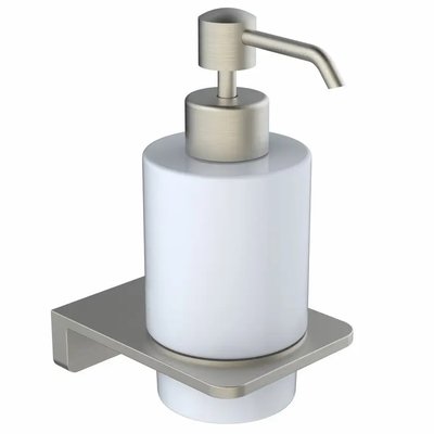 Дозатор для жидкого мыла VOLLE SOLO настенный на 250мл прямоугольный стеклянный сатин 2510.230102 2510.230102 фото