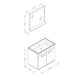 Набор мебели для ванны ROZZY JENORI FIRST коричневый (тумба, зеркало и умывальник с сифоном) RJ20600OK RJ20600OK фото 2