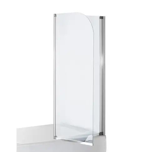 Шторка стеклянная для ванны оборачиваемая двухсекционная распашная 138см x 120см EGER стекло прозрачное 5мм профиль белый 599-121W 599-121W фото