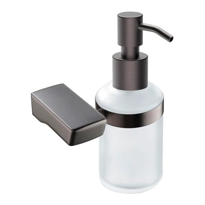 Дозатор для жидкого мыла настенный IMPRESE GRAFIKY серый графит 210мл стекло ZMK041807310 ZMK041807310 фото