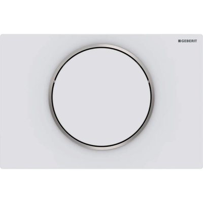 Кнопка слива для инсталляции GEBERIT Sigma10 нержавеющая сталь одинарная матовая белая 115.758.JT.5 115.758.JT.5 фото