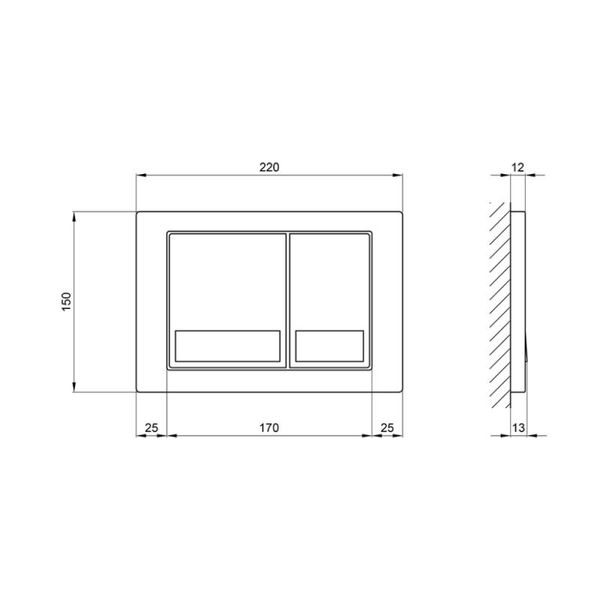 Панель змиву для унітаза Qtap Nest QT0111M06028CRM SD00038773 фото