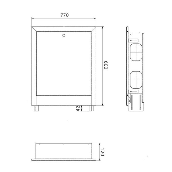 Thermo Alliance Шкаф коллекторный внутренний №3 600х770x120 (0,5 мм) Белый глянец SD00052728 фото