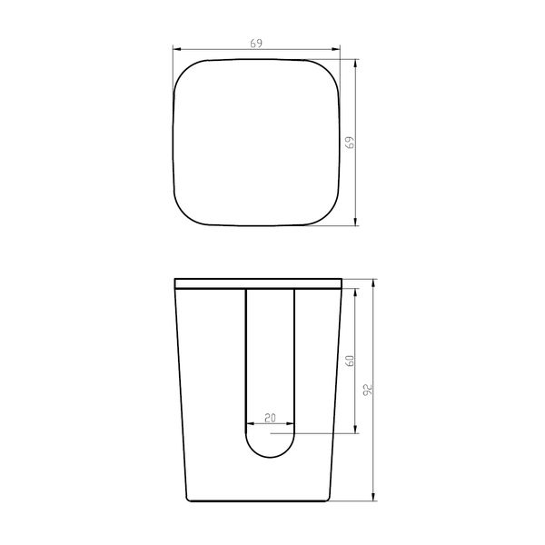 Коробочка для спонжиків 70 * 70 * 105мм кам`яна Solid surface 62180 фото