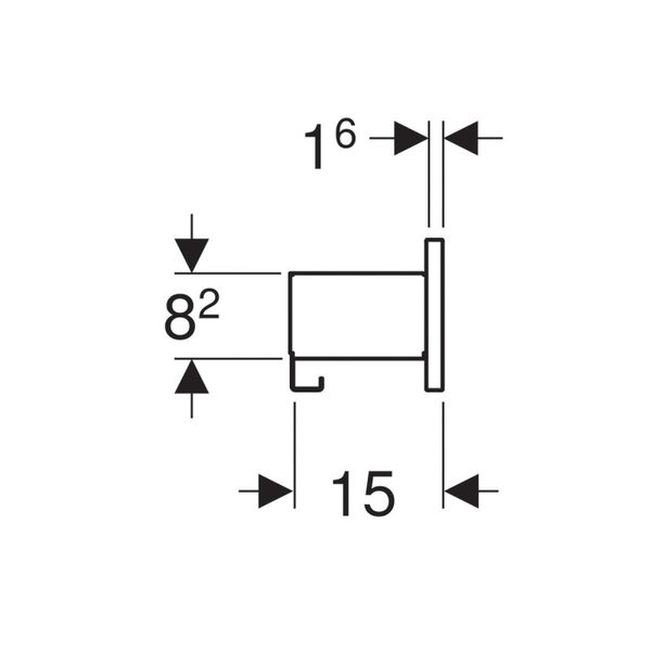 SMYLE SQUARE настенная полка 45*14,8*15см, лава/с порошковым покрытием матовый, лава/крашеный матовый 81576 фото