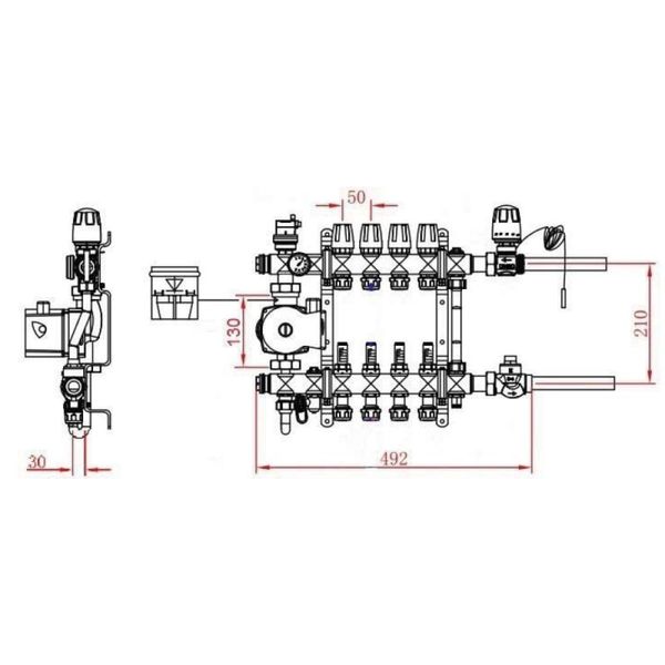 Колекторна група SD Forte 1" 10 виходів SFE00110 SD00021175 фото