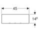 SMYLE SQUARE настенная полка 45*14,8*15см, лава/с порошковым покрытием матовый, лава/крашеный матовый 81576 фото 2