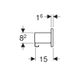 SMYLE SQUARE настенная полка 45*14,8*15см, лава/с порошковым покрытием матовый, лава/крашеный матовый 81576 фото 3