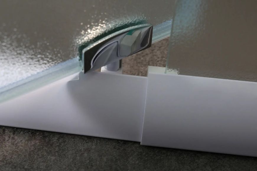 Перегородка скляна для душової ніші розпашна EGER 70см x 185см матовое скло 5мм профіль білий 599-111 599-111 фото