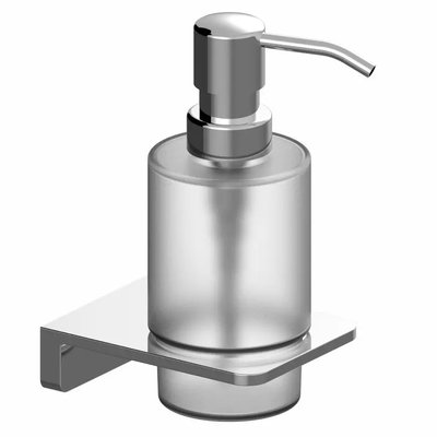 Дозатор для жидкого мыла VOLLE SOLO настенный на 250мл прямоугольный стеклянный хром 2510.230101 2510.230101 фото