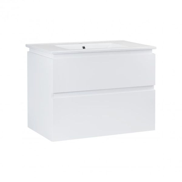 Комплект Qtap Albatross 810х725х460 White тумба подвесная + раковина врезная QT0172TP800D3080CW SD00044931 фото