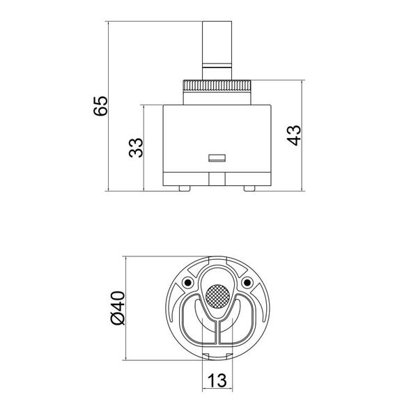 Картридж для змішувача Qtap Spojeni 40 мм QT40MM SD00004984 фото