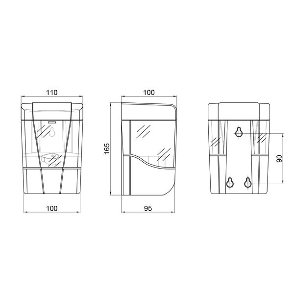 Диспенсер для рідкого мила Qtap Davcovac mydla DM600WP DM600WP фото