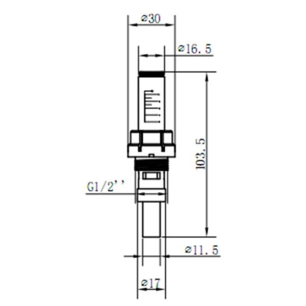 Расходомер SD Forte 1/2"х3/4" для коллектора SFE008 SD00021203 фото