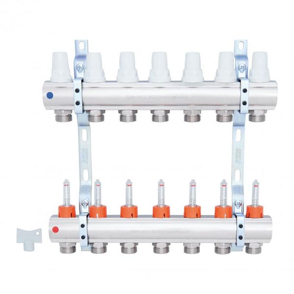 Коллектор Icma 1" 7 выходов, с расходомерами №K013 SD00005242 фото