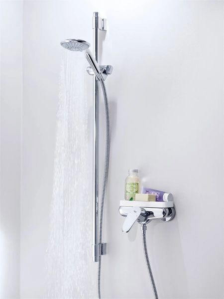 Полиця настінна GROHE EUROSTYLE COSMOPOLITAN 18349L02 212мм прямокутна пластикова біла 18349L02 фото