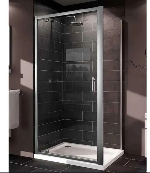 Двері скляні у душову нішу розпашна HUPPE X1 90см x 190см прозрачное скло 6мм профіль хром 140703069321 140703069321 фото