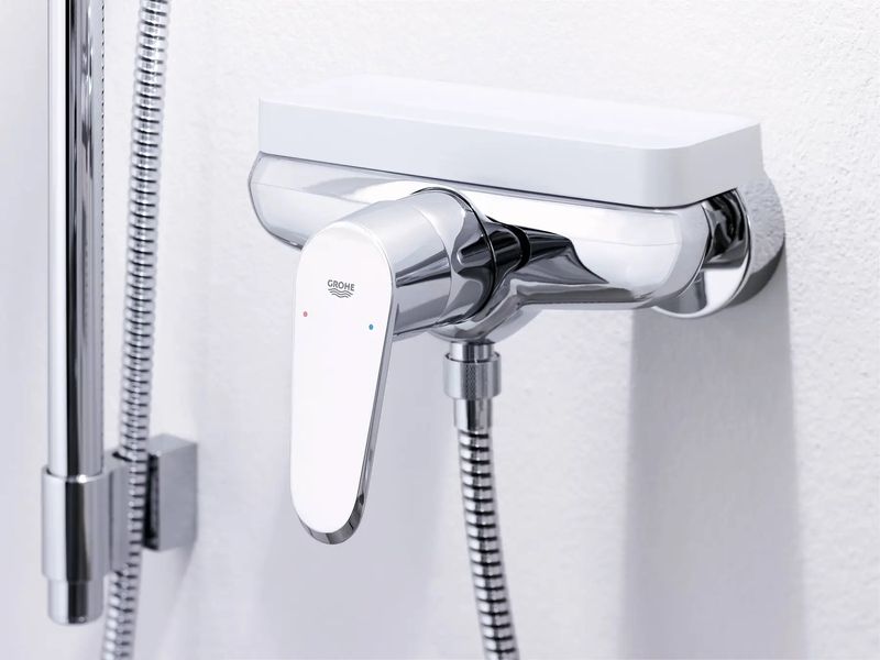 Полиця настінна GROHE EUROSTYLE COSMOPOLITAN 18349L02 212мм прямокутна пластикова біла 18349L02 фото