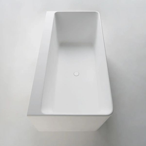 Ванна Volle 165x80x59 окремостояча/пристінна кам'яна Solid surface (12-40-051) 12-40-051 фото