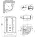 Гідромасажний бокс Lidz Tani SBM90x90.SAT.HIGH.GR, скло тоноване 4 мм SD00039866 фото 2