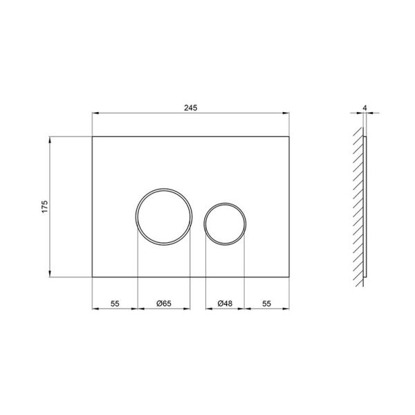 Панель смыва для унитаза Qtap Nest QT0111V1163GB SD00038765 фото