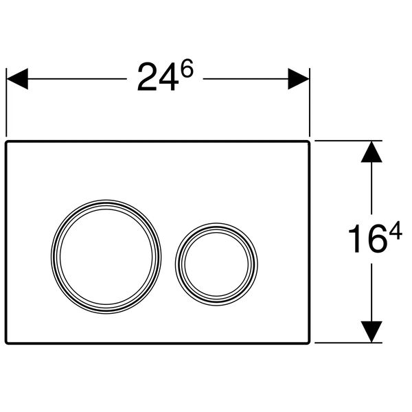 Кнопка зливу для інсталяції GEBERIT Sigma21 металева подвійна глянцева біла 115.650.SI.1 115.650.SI.1 фото