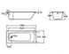 Ванна сталева металева прямокутна ROCA CONTESA 170см x 70см універсальна із ніжками A235860000+A291021000 A235860000+A291021000 фото 3