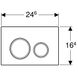 Кнопка зливу для інсталяції GEBERIT Sigma21 металева подвійна глянцева біла 115.650.SI.1 115.650.SI.1 фото 2