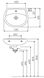 Умывальник подвесной для ванны 545мм x 425мм KOLO IDOL белый полукруглая M1115500U M1115500U фото 2