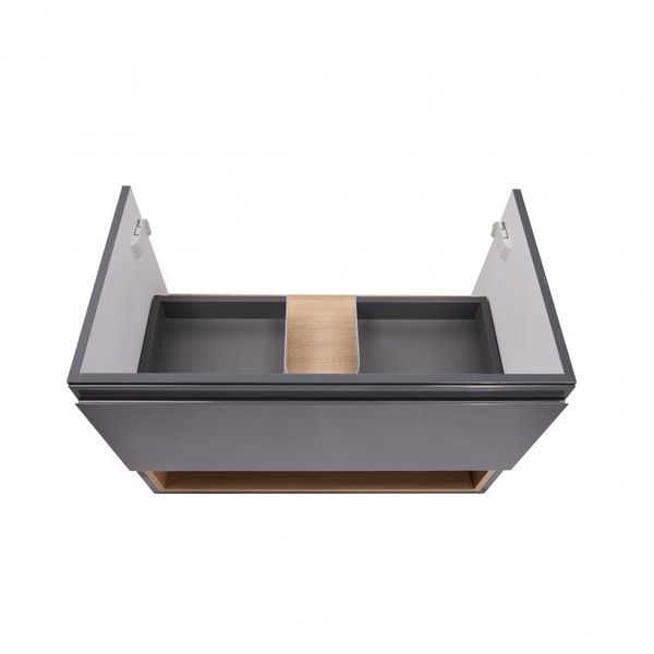 Тумба подвесная Qtap Robin 800х580х500 GRAPHITE/WHITISH OAK QT1374TPВ8002NGWO SD00050536 фото