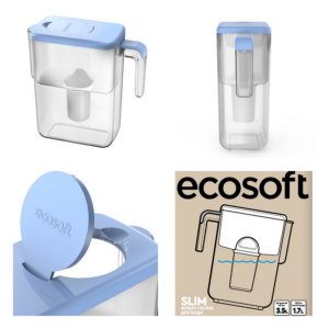 Фильтр-кувшин Ecosoft Slim голубой Фільтр-глечик Ecosoft Slim блакитний