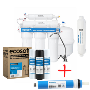 Фільтр зворотного осмосу Ecosoft Standard PRO 5-50 (MO550ECOSTD) + годовий набір картриджів Фільтр зворотного осмосу Ecosoft Standard PRO 5-50 (MO550ECOSTD) + годовий набір картриджів