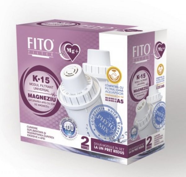Комплект картриджів Fito Filter K-15 (2 шт) Mg+ магній для фільтрів глечиків Аквафор (діаметр 70 мм) Комплект картриджів Fito Filter K-15 (2 шт) Mg+ магній для фільтрів глечиків Аквафор (діаметр 70 мм)