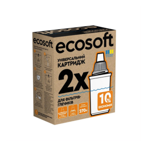 Набір картриджів Ecosoft Універсальний (х2) для фільтрів глечиків Набір картриджів Ecosoft Універсальний (х2) для фільтрів глечиків