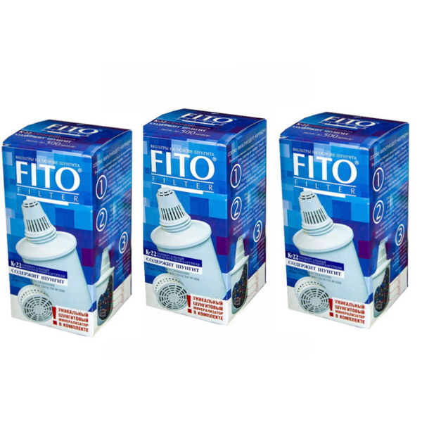 Набір картриджів Fito Filter К22 ( Гейзер ) (3 шт) з шунгітовим мінералізатором для глечиків Гейзер Набір картриджів Fito Filter К22 ( Гейзер ) (3 шт) з шунгітовим мінералізатором для глечиків Гейзер