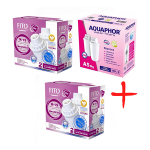 3 комплекта картриджів Аквафор А5 mg (x2) та Fitofilter K15 mg (x4) Magnesium 3 комплекта картриджів Аквафор А5 mg (x2) та Fitofilter K15 mg (x4) Magnesium